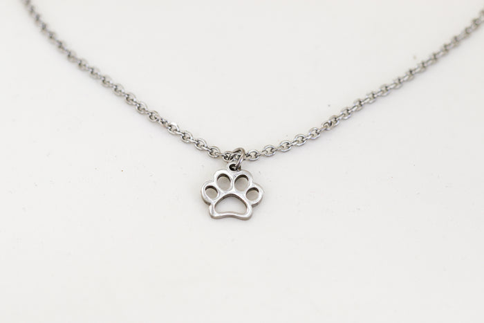 Silver paw necklace for women, waterproof chain necklace, valentines day gift