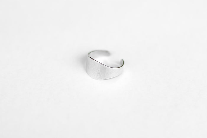 silver flat ring for women - shani and Adi Jewelry