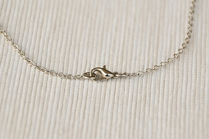 Silver triangle necklace for women, stainless steel chain necklace - shani-adi-jewerly