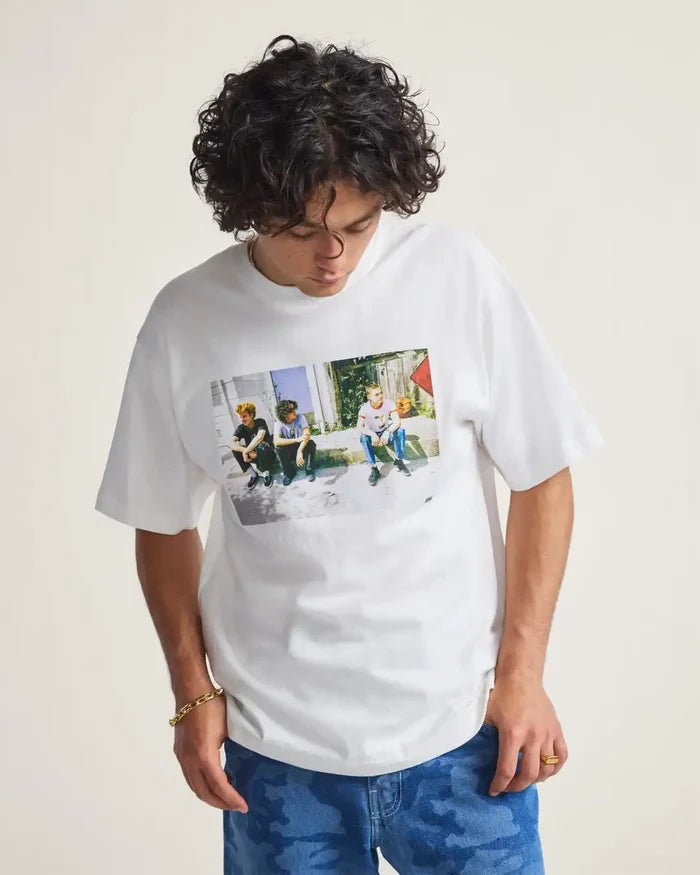 Skate Atiba Haze Curb Crew T-Shirt - White