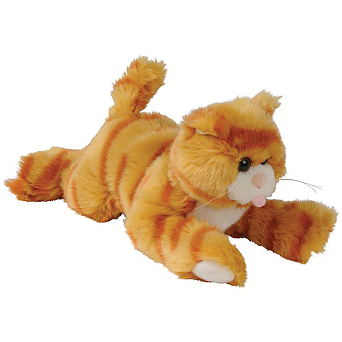 Stuffed cat on white background