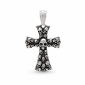 Stainless Steel Skull Cross Pendant - Small