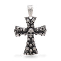 Stainless Steel Skull Cross Pendant -XXL
