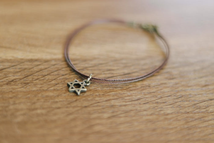Star of David charm bracelet for men Israel