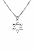 Star of David necklace for men, silver chain, gift for him, Jewish jewelry from Israel, waterproof jewelry