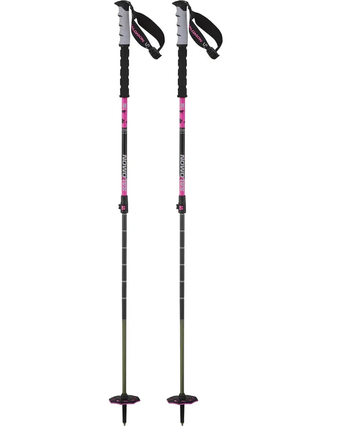 Steep Pro Vario S3 Ski Poles - Black/Rhoda