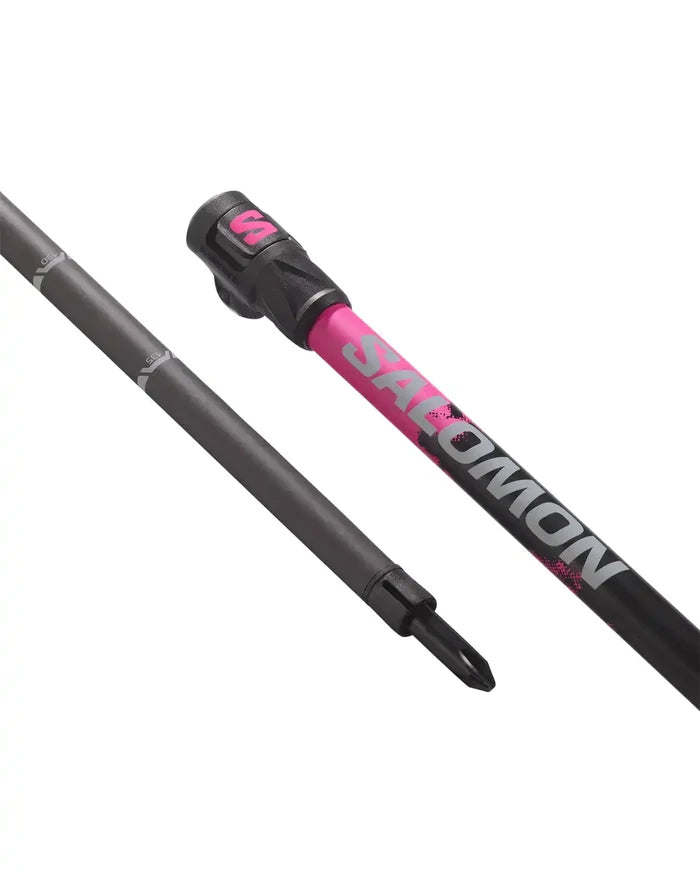 Steep Pro Vario S3 Ski Poles - Black/Rhoda