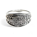 Sterling Silver Biker Ring