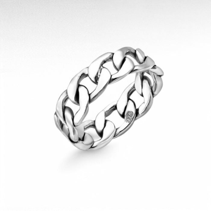 Sterling Silver Cuban Link Ring