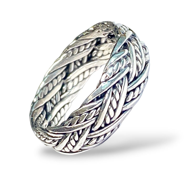 Sterling Silver Plaited Ring
