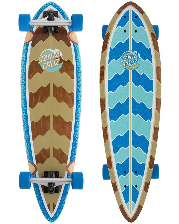 Stipple Wave Dot Pintail Complete Longboard