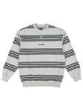 Stripped Crew Sweatshirt - Athletic Grey