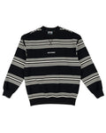 Stripped Crew Sweatshirt - Black