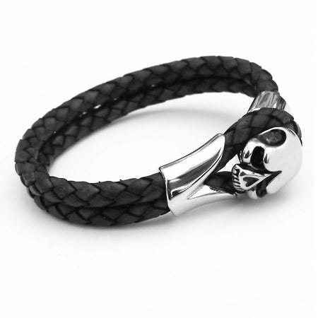 Strong Skull Leather Bracelet