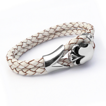 Strong Skull Leather Bracelet