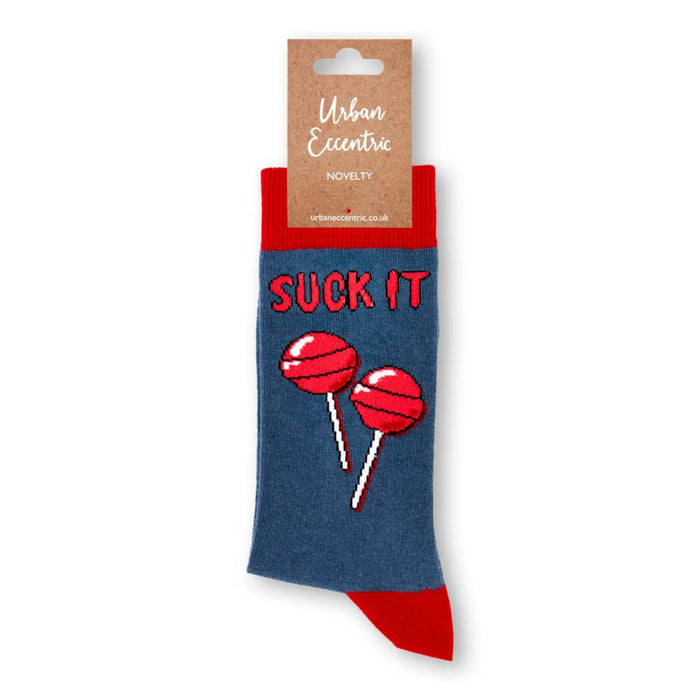 novelty socks with retail packaging
