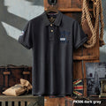 Summer Casual Men's Slim-fitting Simple Lapel Short Sleeve T-shirt