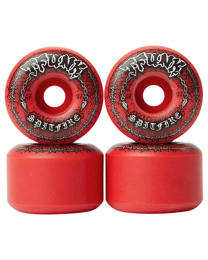 T-Funk Raw F4 99 Radial Full Skateboard Wheels - Red 57mm