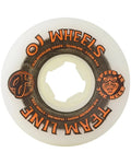 Team Line 99A Skateboard Wheels - White Bl/Orange