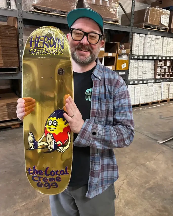 The Local Creme Egg Skateboard Deck