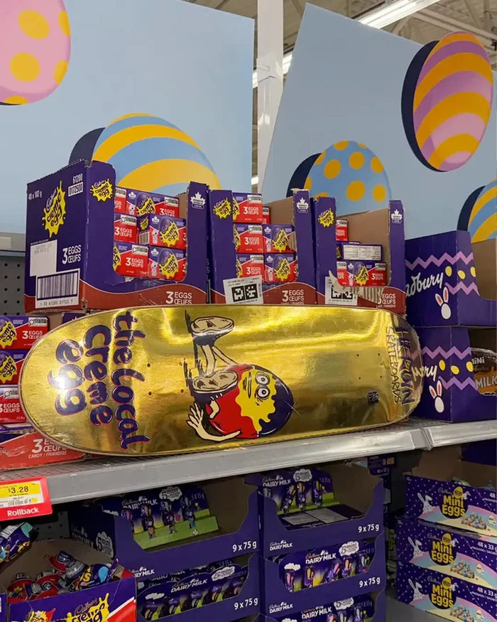 The Local Creme Egg Skateboard Deck