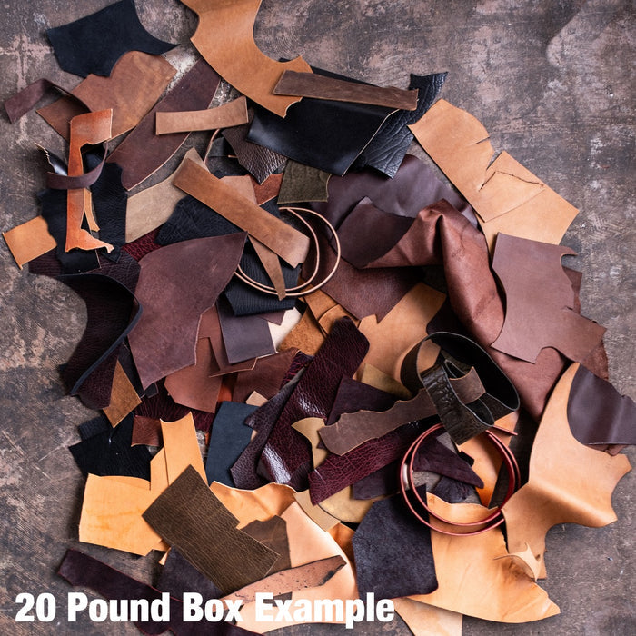 The Scrap Box - Boot and belt leather, straight from the bench.