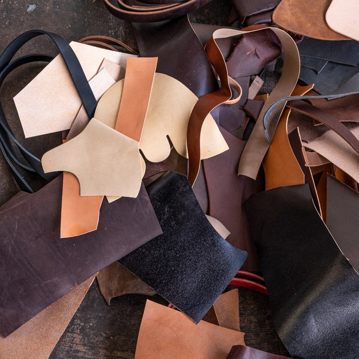 The Scrap Box - Boot and belt leather, straight from the bench.