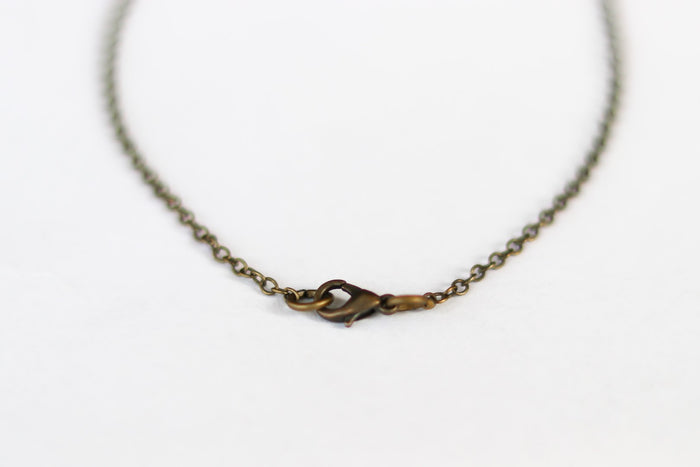 Bronze triangle necklace for men, chain necklace - shani-adi-jewerly