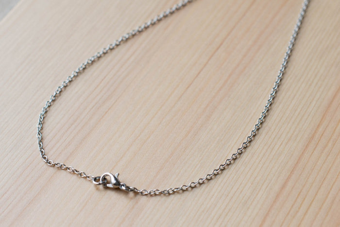 Silver triangle necklace for men, stainless steel chain necklace - shani-adi-jewerly