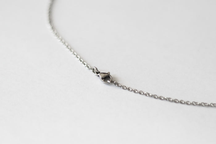 Triangle necklace for men, waterproof jewelry, men's necklace with a silver triangle pendant, festival jewelry