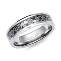 Tungsten Ring with Black Carbon Fibre Inlay