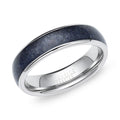 Tungsten Ring with Lapis Lazuli Inlay