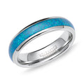 Tungsten Ring with Opal Inlay
