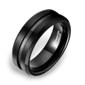 Tungsten Ring with Polished Groove