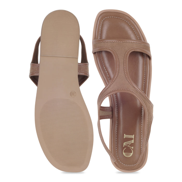 Velo Slingback Tan Flats