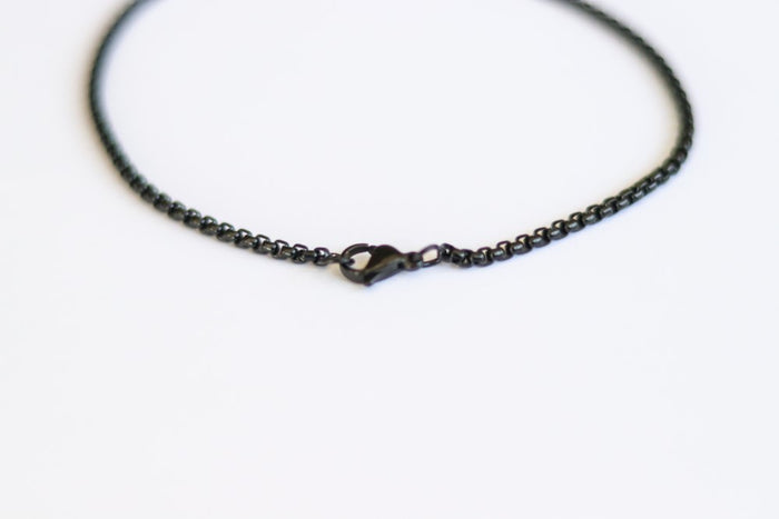 black chain anklet for men