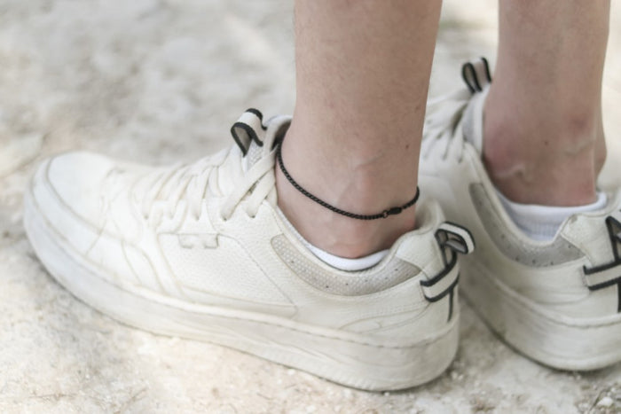 black chain anklet for men