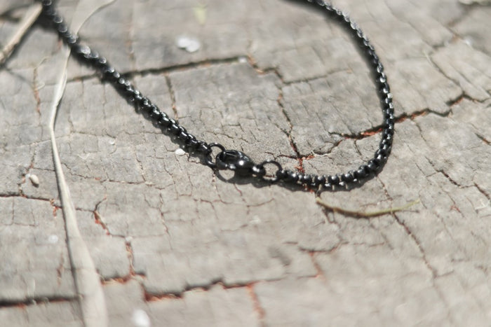 black chain anklet for men