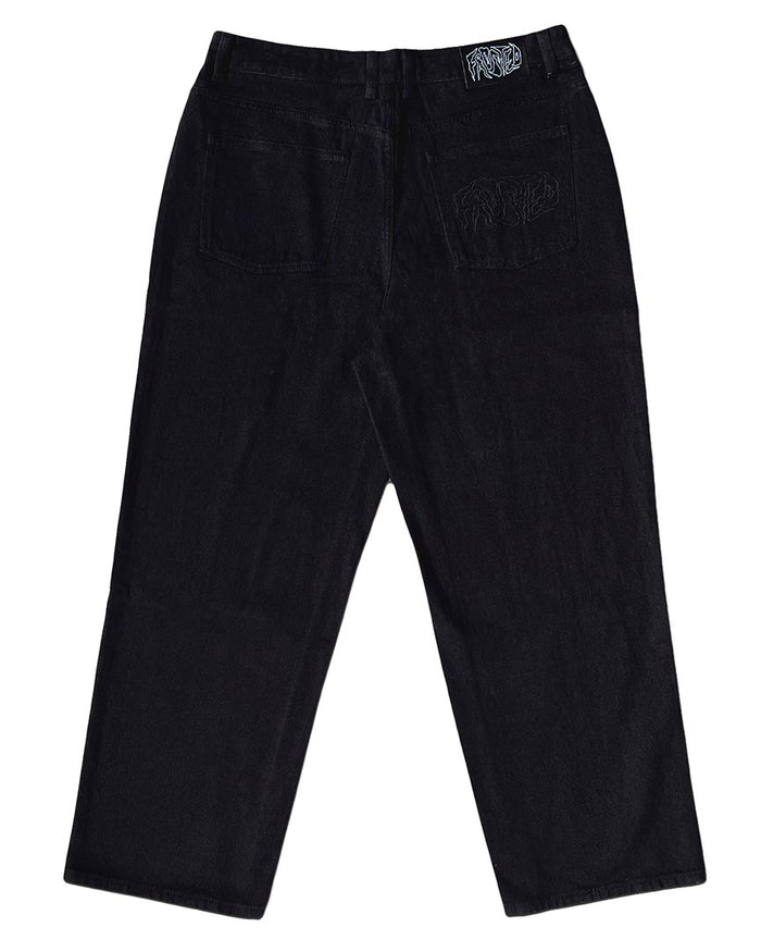 Wavy Classic Baggy Jeans - Black