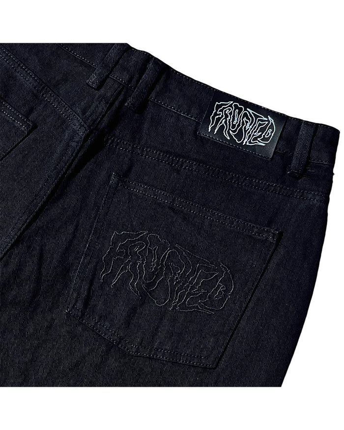Wavy Classic Baggy Jeans - Black