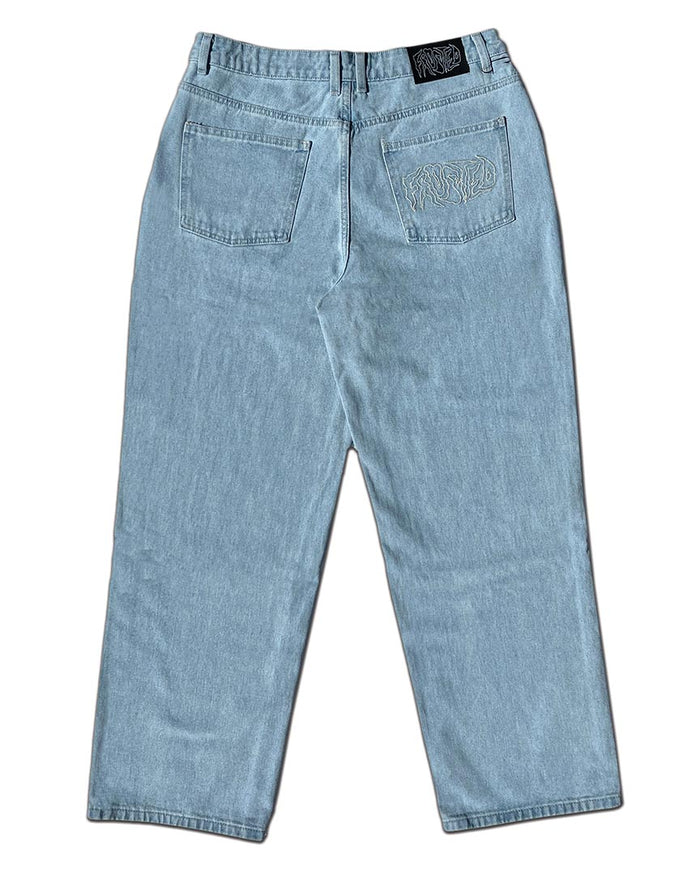 Wavy Classic Baggy Jeans - Light Blue