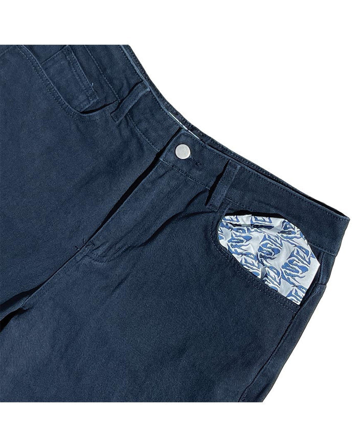 Wavy Classic Baggy Jeans - Navy