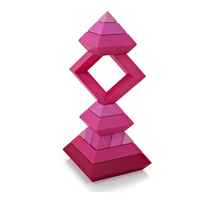 WEDGiTS Pink Building Set – 15 Piece Creative Construction