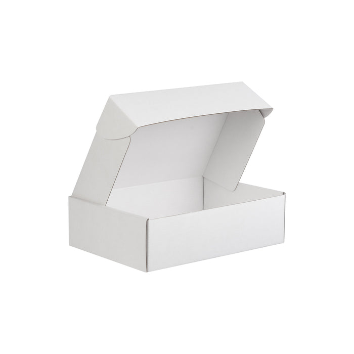White Square Shipping Box – White Inside (Pack of 10)