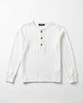 WHYAT RIB Henley Longsleeve / WHITE