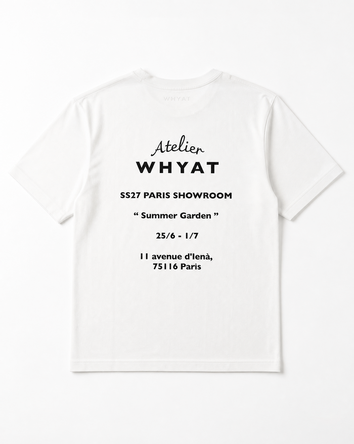 WHYAT Tee - "PARIS SHOWROOM" -white