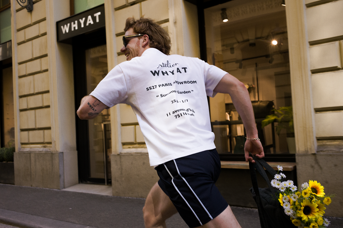 WHYAT Tee - "PARIS SHOWROOM" -white