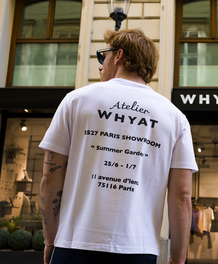 WHYAT Tee - "PARIS SHOWROOM" -white