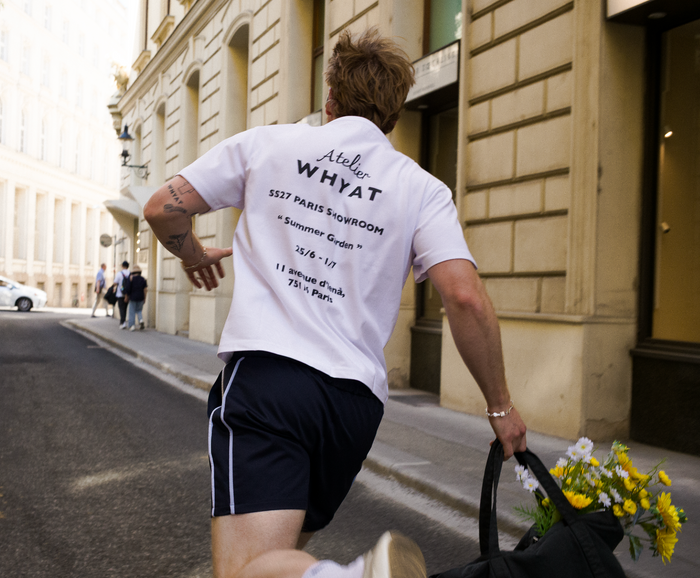 WHYAT Tee - "PARIS SHOWROOM" -white