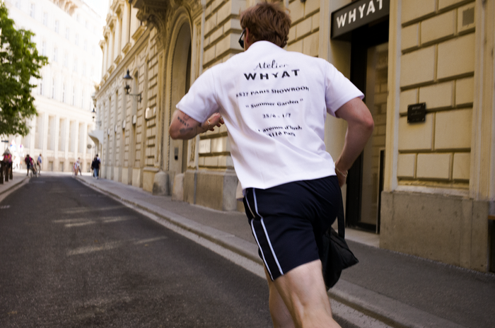 WHYAT Tee - "PARIS SHOWROOM" -white